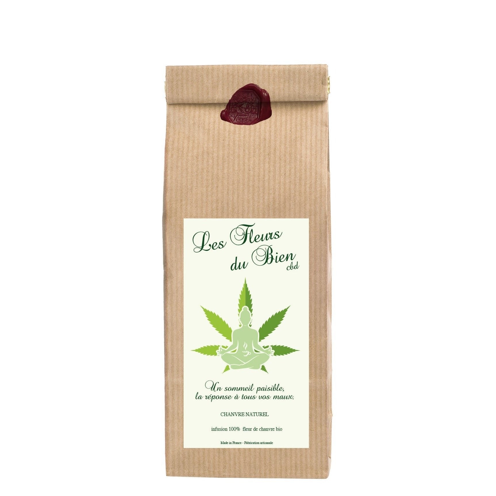 Infusion CBD Les Fleurs du Bien - Chanvre Naturel - Infusion 100% Fleur de chanvre bio pour un sommeil paisible