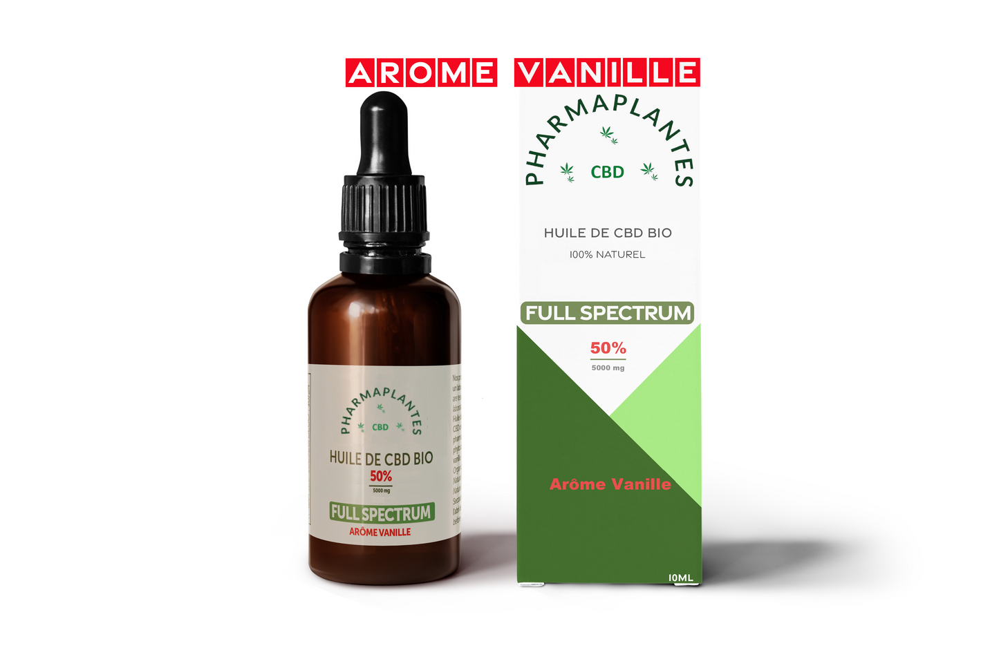 Huile Full Spectrum bio 50% - Aromatisé Vanille