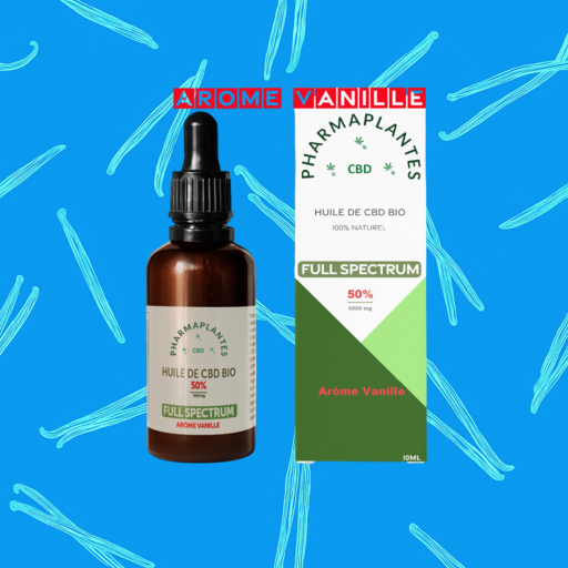 Huile Full Spectrum bio 50% - Aromatisé Vanille